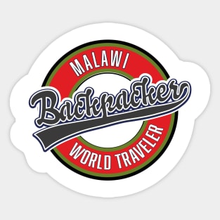 Malawi backpacker world traveler logo Sticker